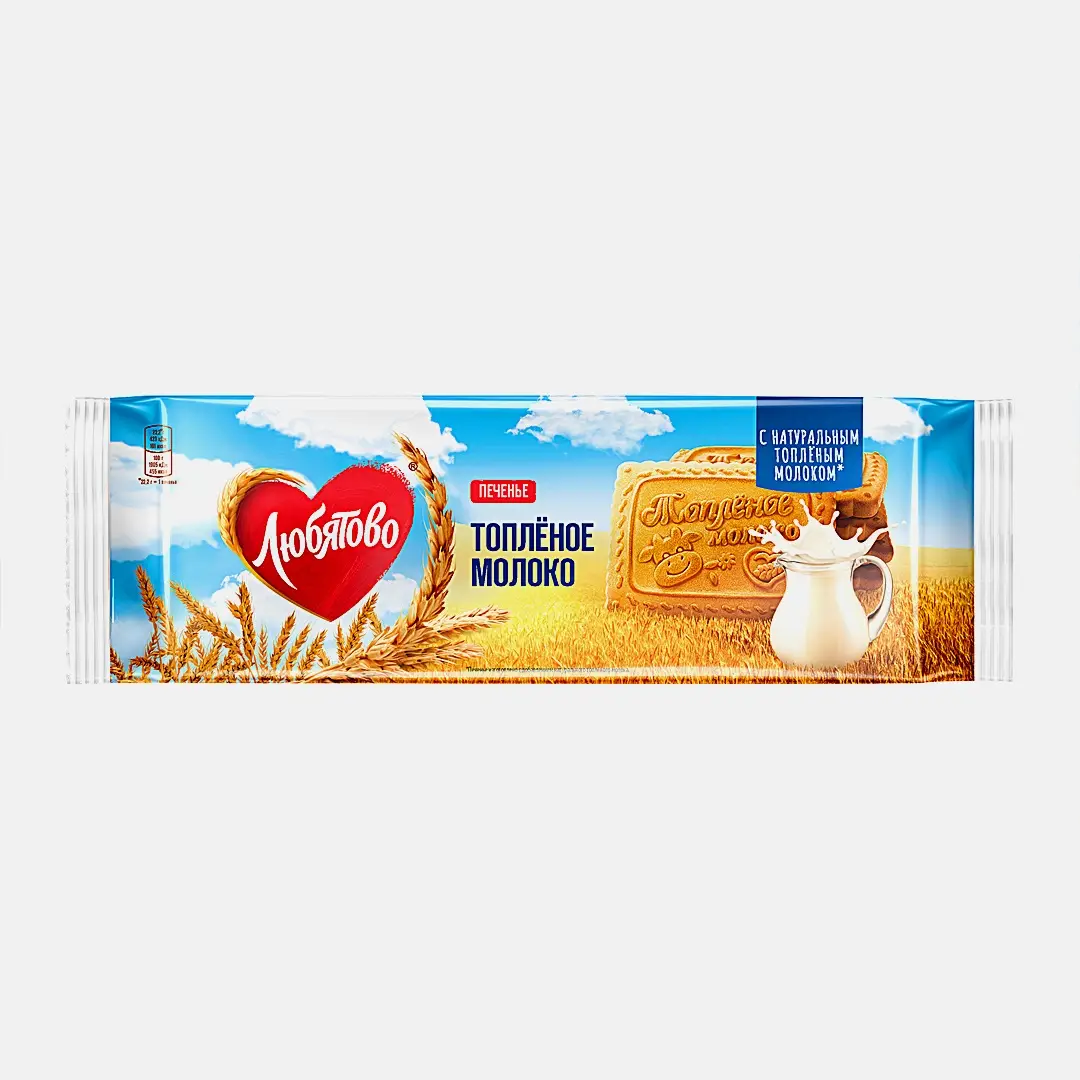 Изображение товара Печенье Топленое молоко Любятово 267г - натуральное рассыпчатое лакомство