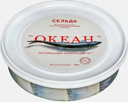 Сельдь филе в маринаде с луком 380г