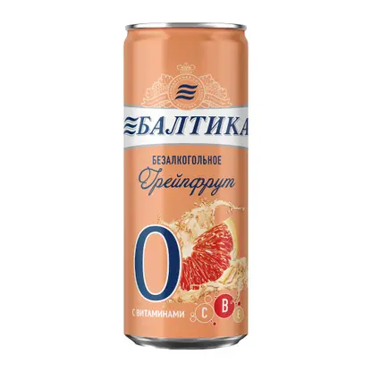 Изображение товара Балтика безалкогольный пивной напиток с грейпфрутом 330мл