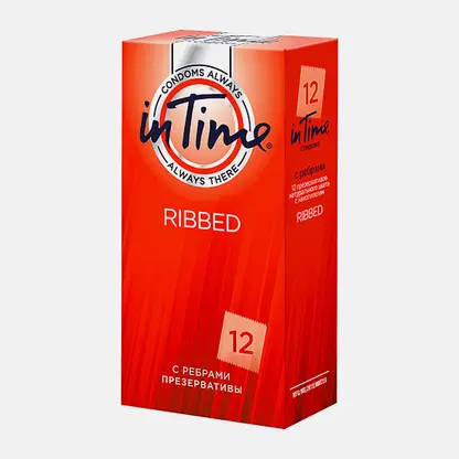 Презервативы In Time Ribbed с ребрами 12шт