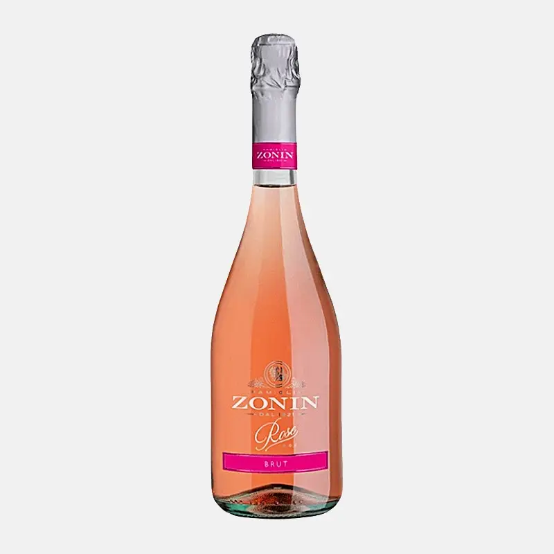 Вино игристое Zonin Rose розовое брют 11% 750мл Вино игристое Zonin Rose розовое брют 11% 750мл
