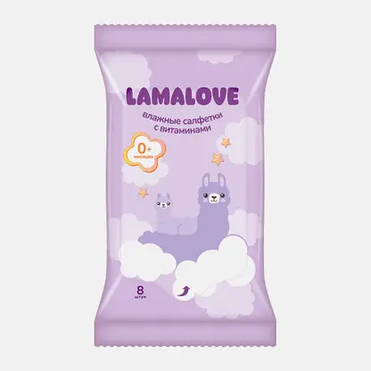 Влажные салфетки Lamalove детские 8шт