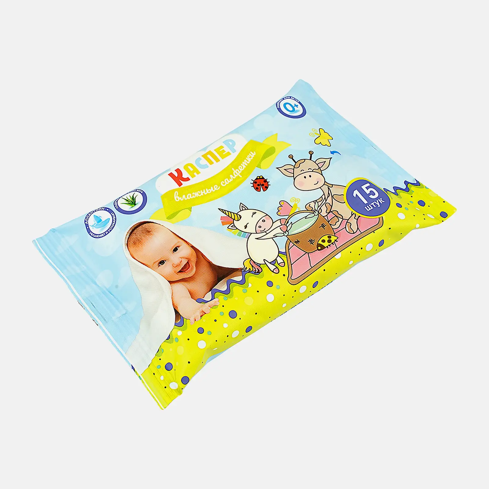 Салфетки влажные Каспер детские 15шт