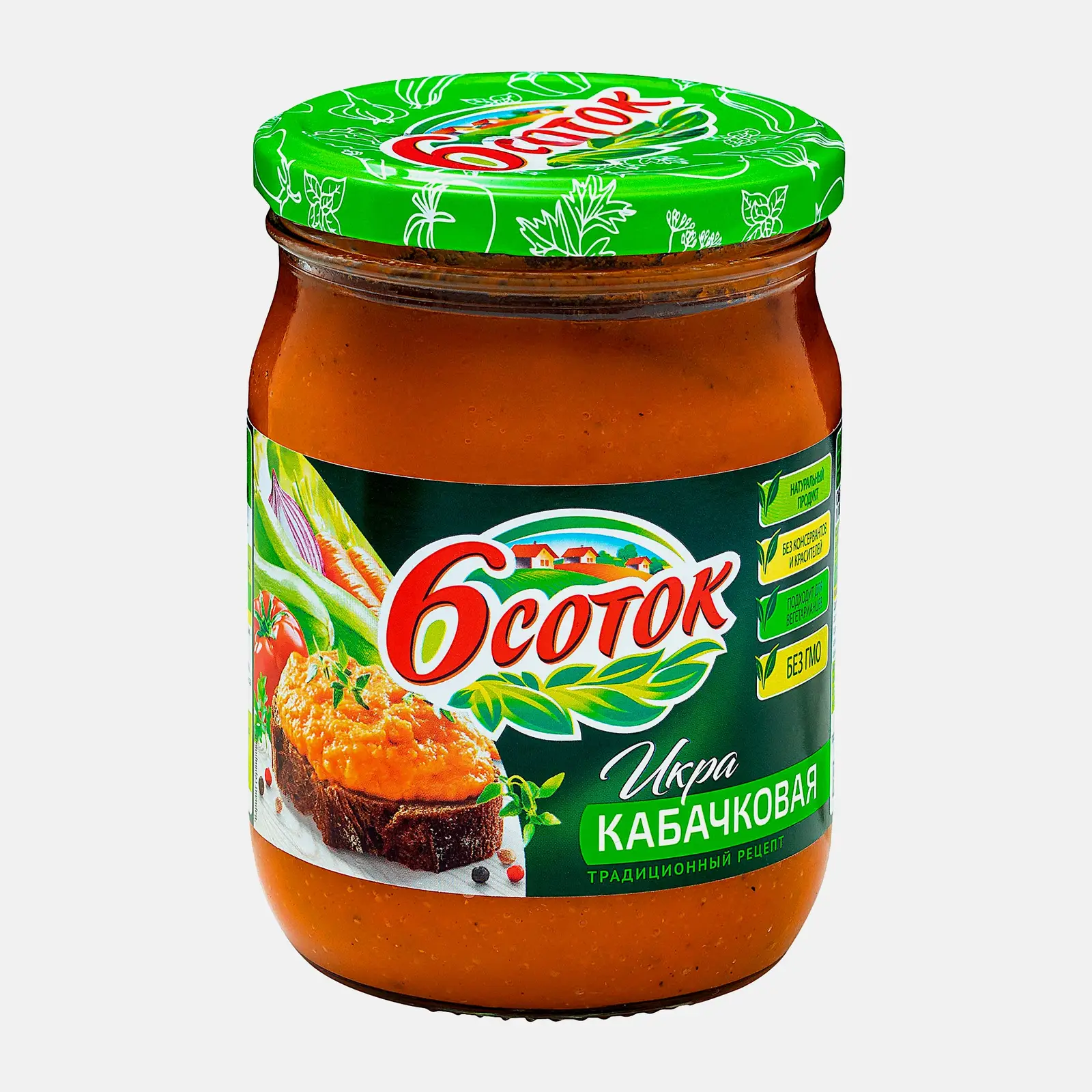 Икра 6 соток кабачковая 510г Икра 6 соток кабачковая 510г