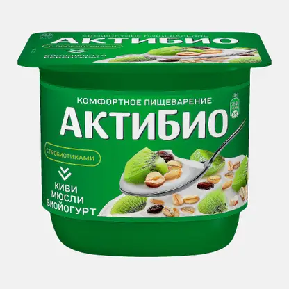 Биойогурт Актибио Киви мюсли 3% 130г