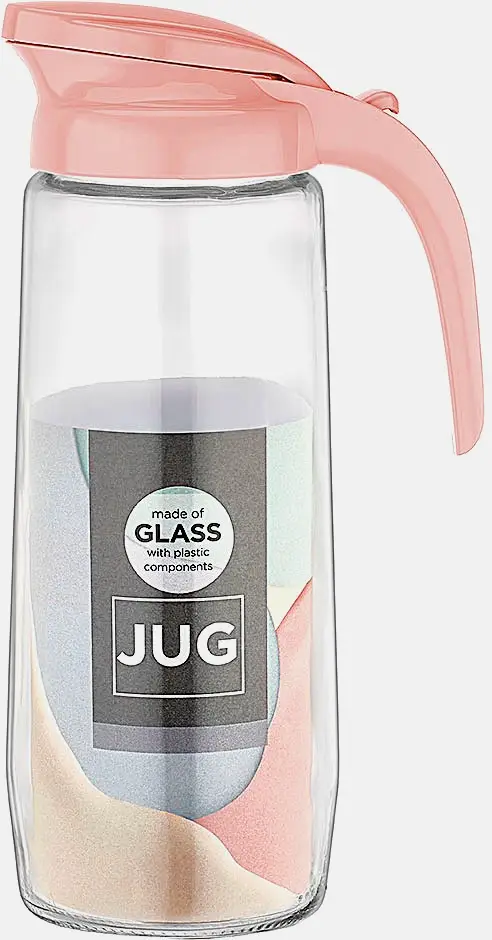 Кувшин с цветной крышкой стекло 1.5л