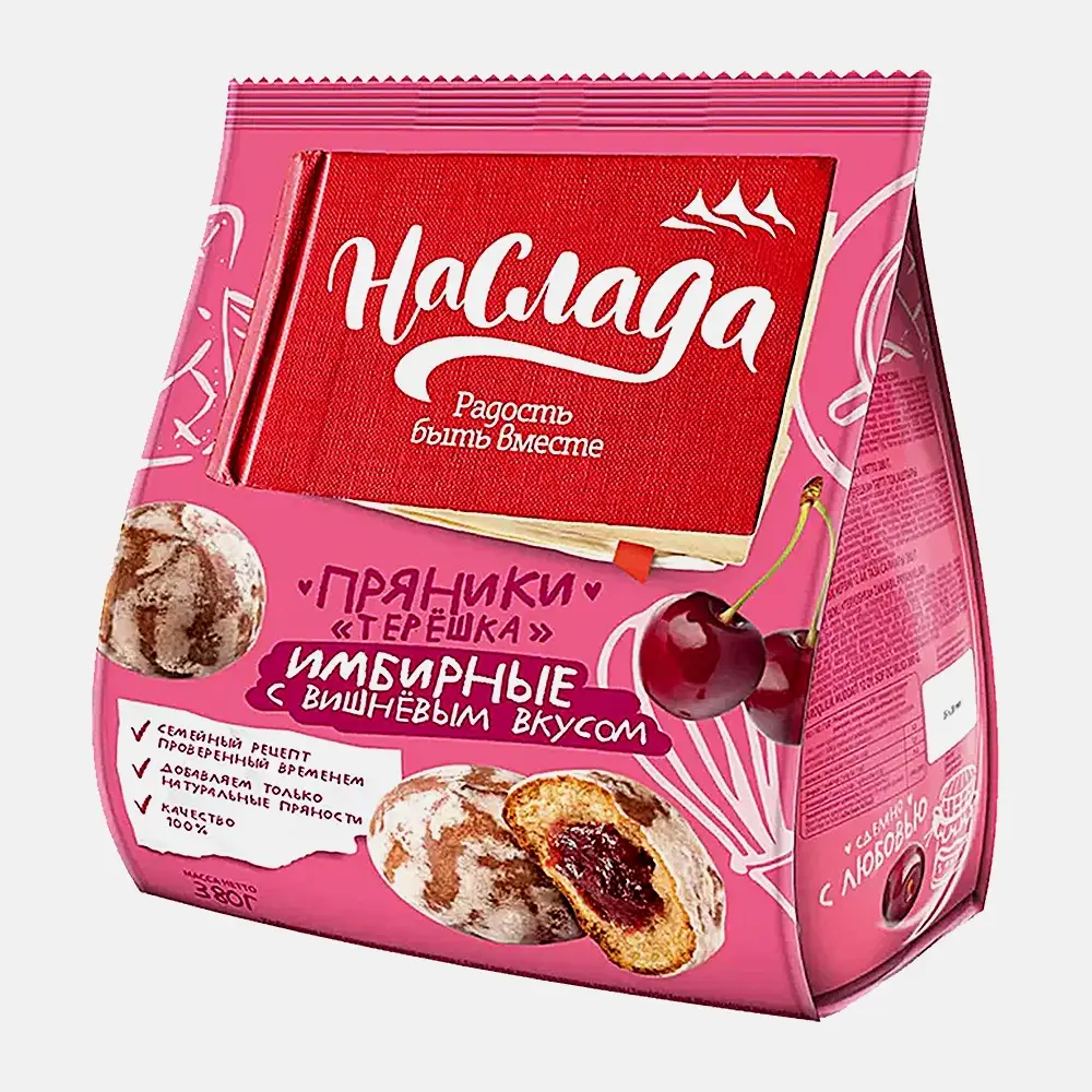 Пряники Терешка имбирные с вишней Наслада 380г