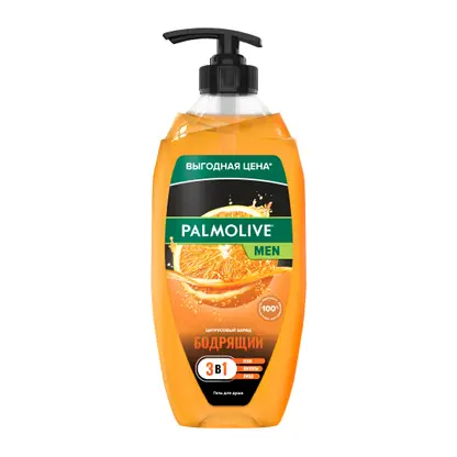 Изображение товара Гель для душа Цитрусовый заряд 2в1 Palmolive Men 750 мл для тела и волос мужской эффект свежести