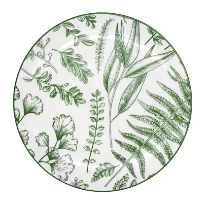 Изображение товара Десертная тарелка зеленая фарфор Wellfort 19см