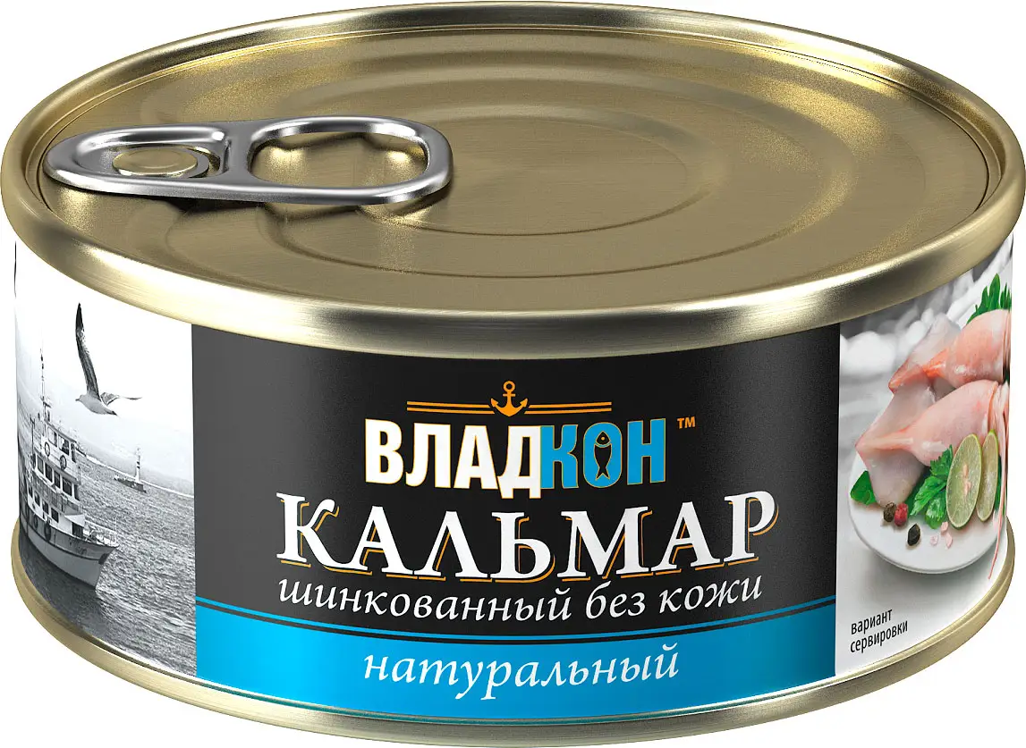 Кальмар Владкон натуральный без кожи 185г - Магнит-Продукты