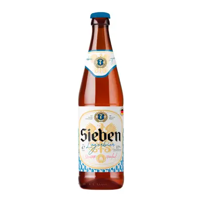 Пиво Sieben светлое фильтрованное 4.7% 450мл