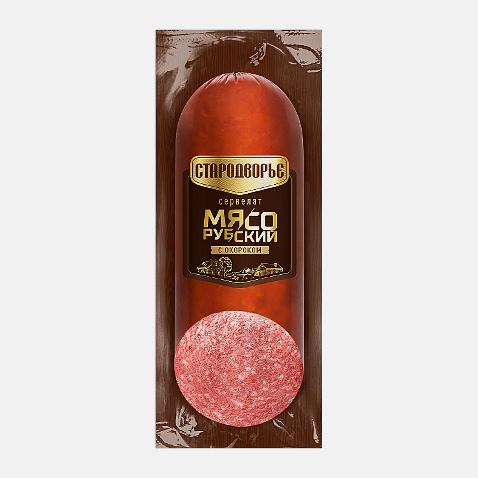 Изображение товара Колбаса Стародворье Сервелат Мясорубский варено-копченый 400 г