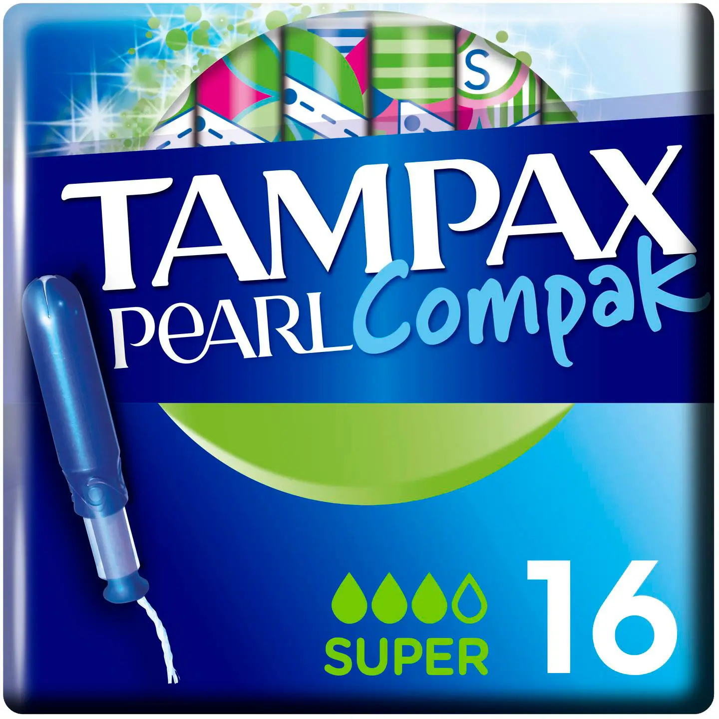 Изображение товара Тампоны Tampax Compak Pearl Super Duo с аппликатором 16шт