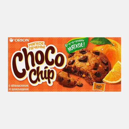 Печенье с кусочками темного шоколада и апельсина Orion Choco Chip 120г