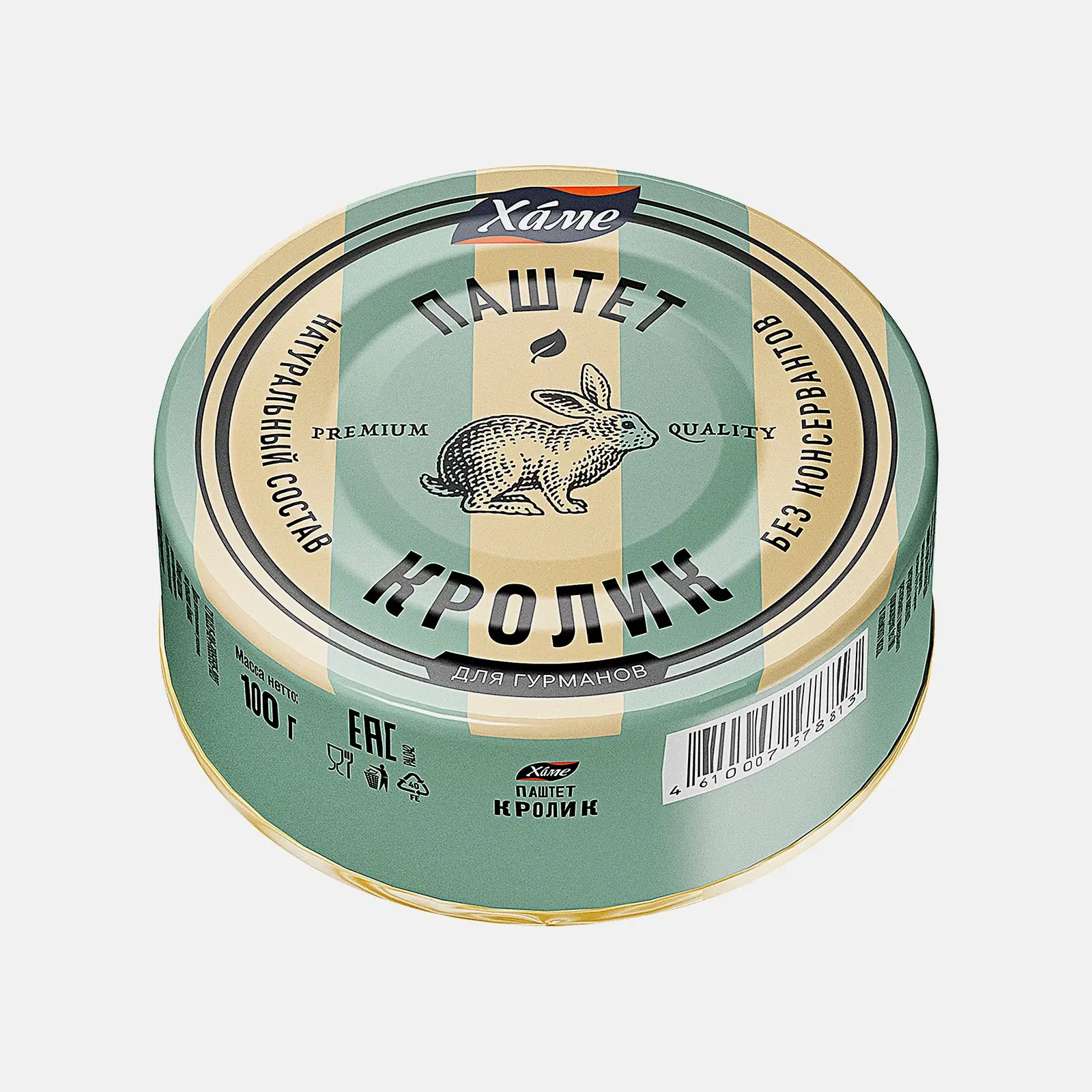 Изображение товара Паштет Хаме из мяса кролика 100 г натуральный вкус и качество