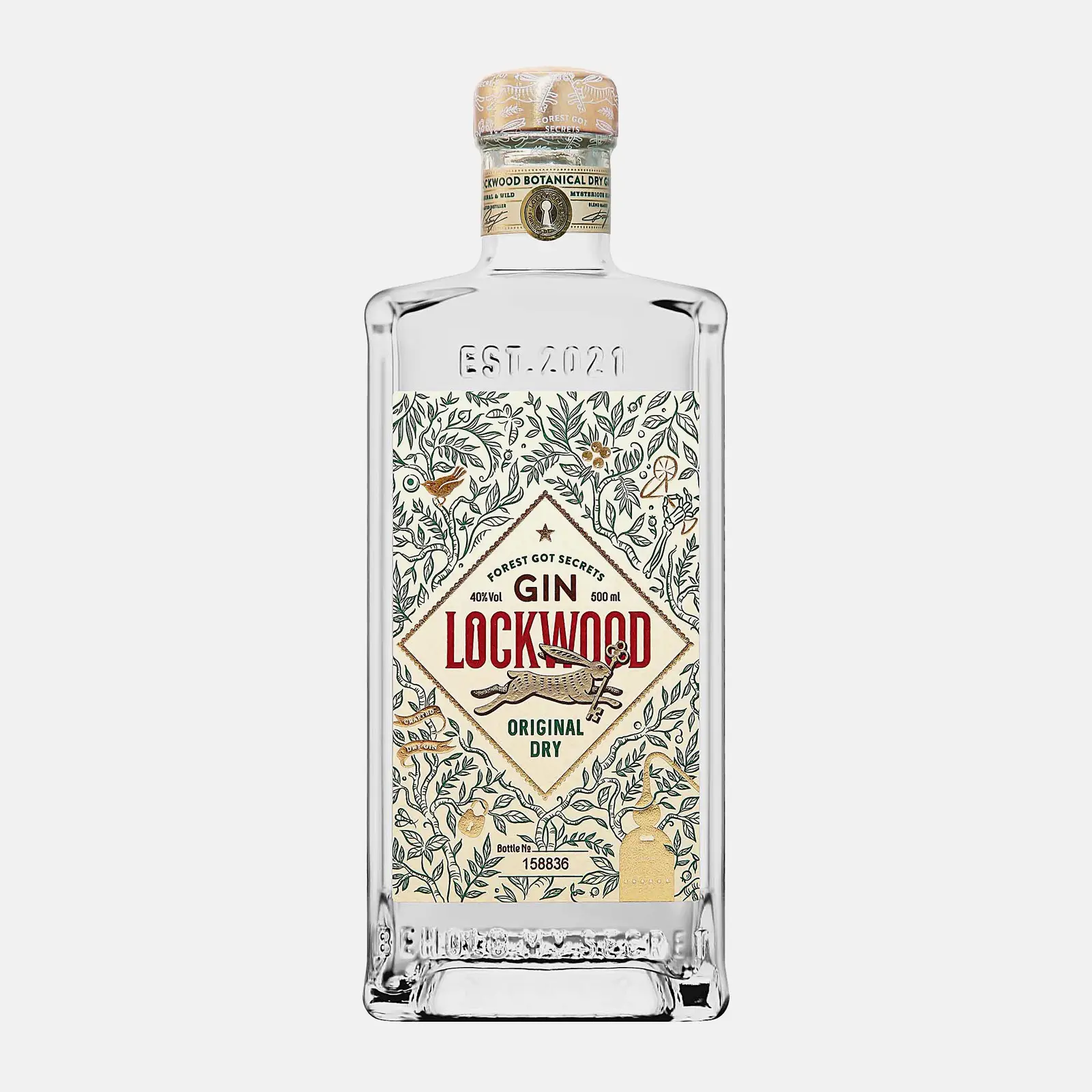 Изображение товара Джин Lockwood Original Dry 40% 0.5л - классический напиток со свежими цитрусовыми нотками