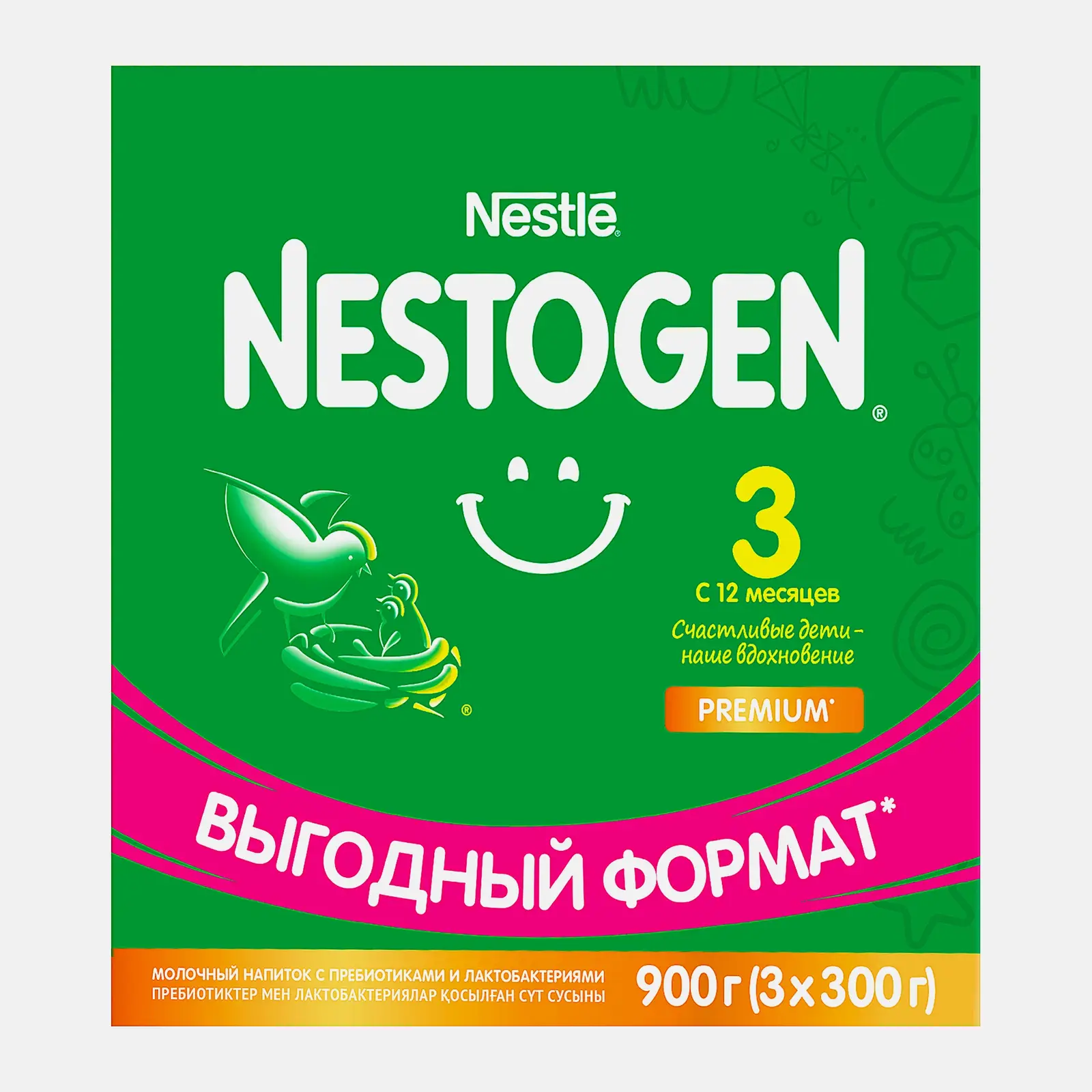 Изображение товара Сухое молоко Nestogen 3 для детей от 12 месяцев, 900 г