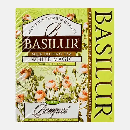 Чай зеленый Basilur White Magic китайский Молочный улун 100пак
