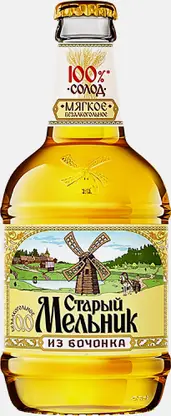 Пиво Старый Мельник Из Бочонка светлое мягкое безалкогольное 0.5% 450мл