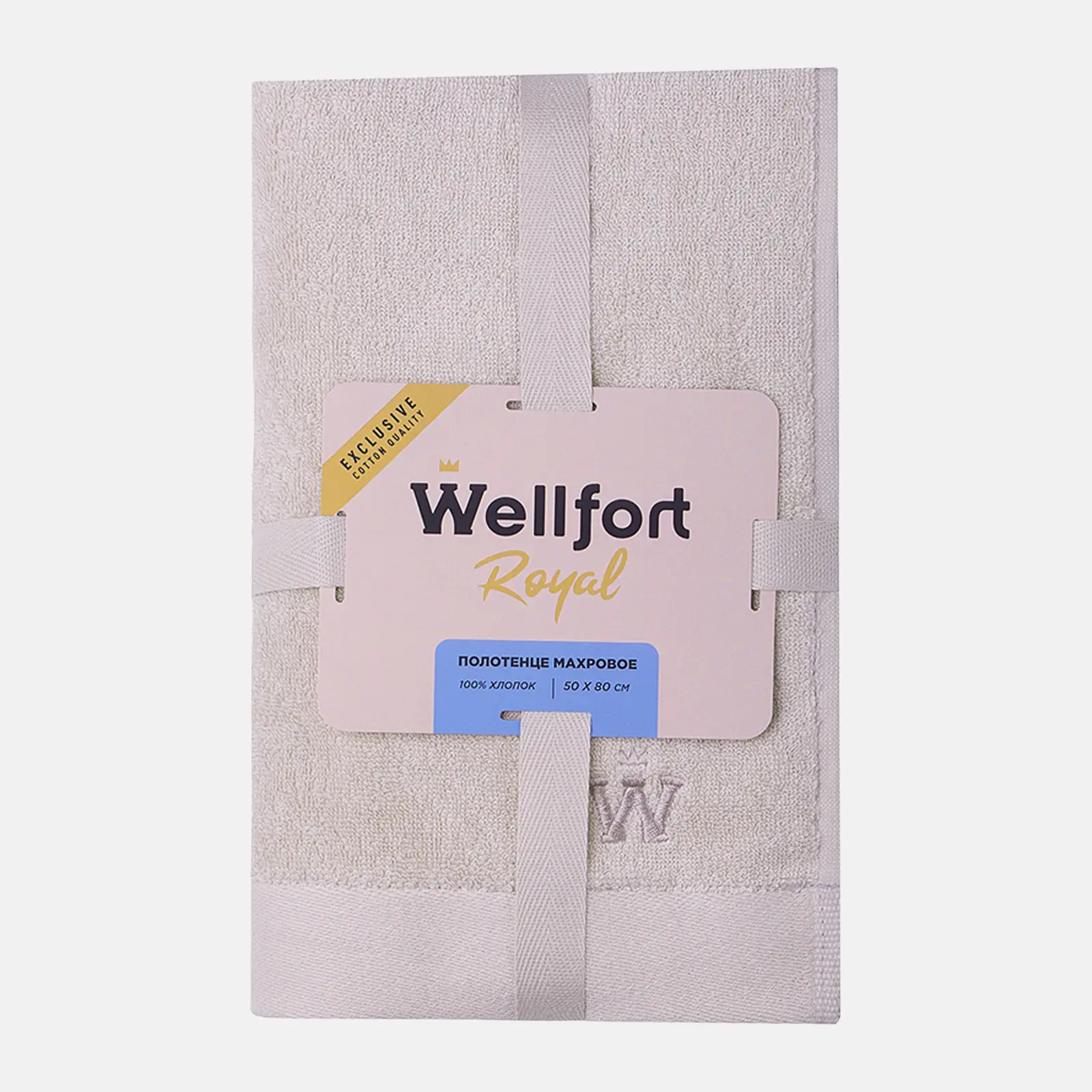 Махровое полотенце 50*80см бежевое Royal Wellfort Ramsi Махровое полотенце 50*80см бежевое Royal Wellfort Ramsi