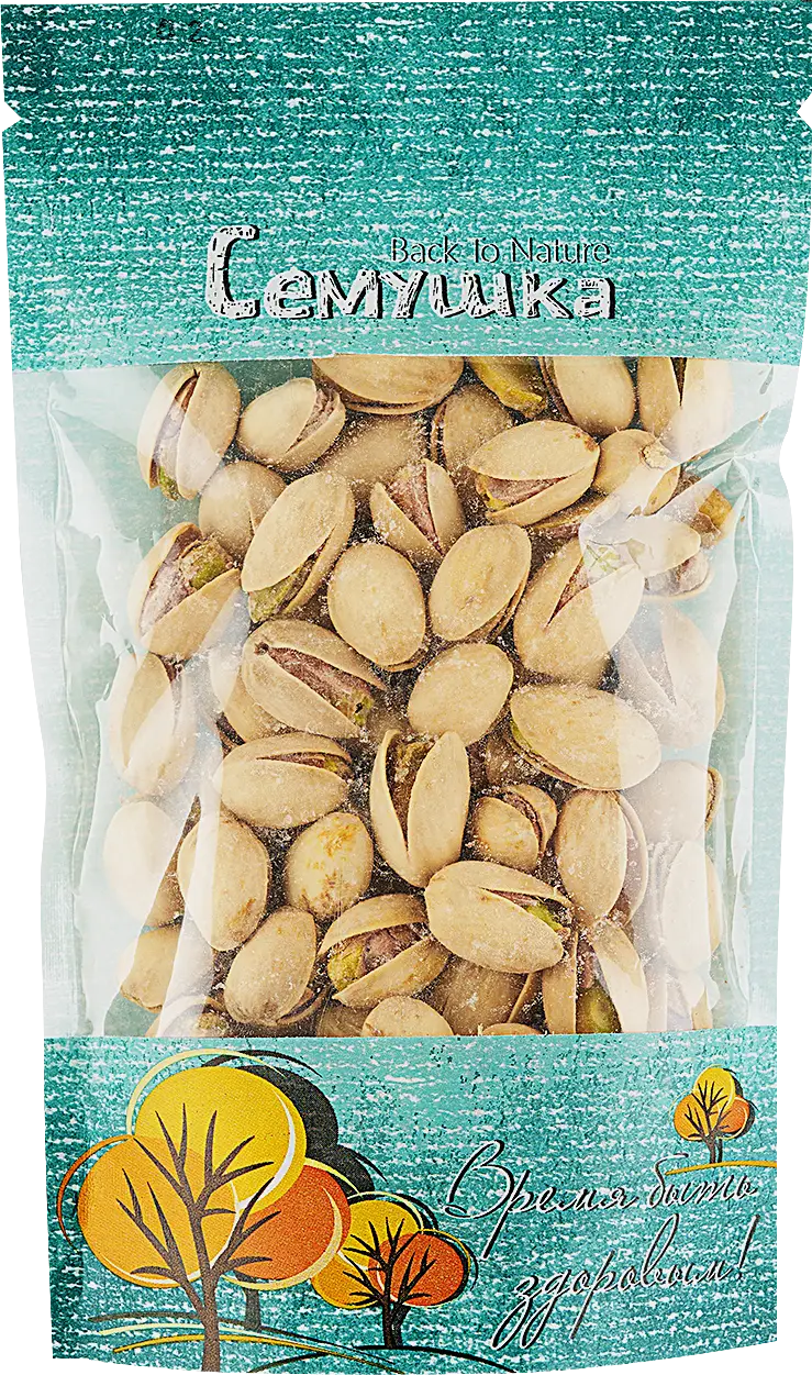 Изображение товара Фисташки Семушка жареные соленые 90г - натуральный перекус с морской солью