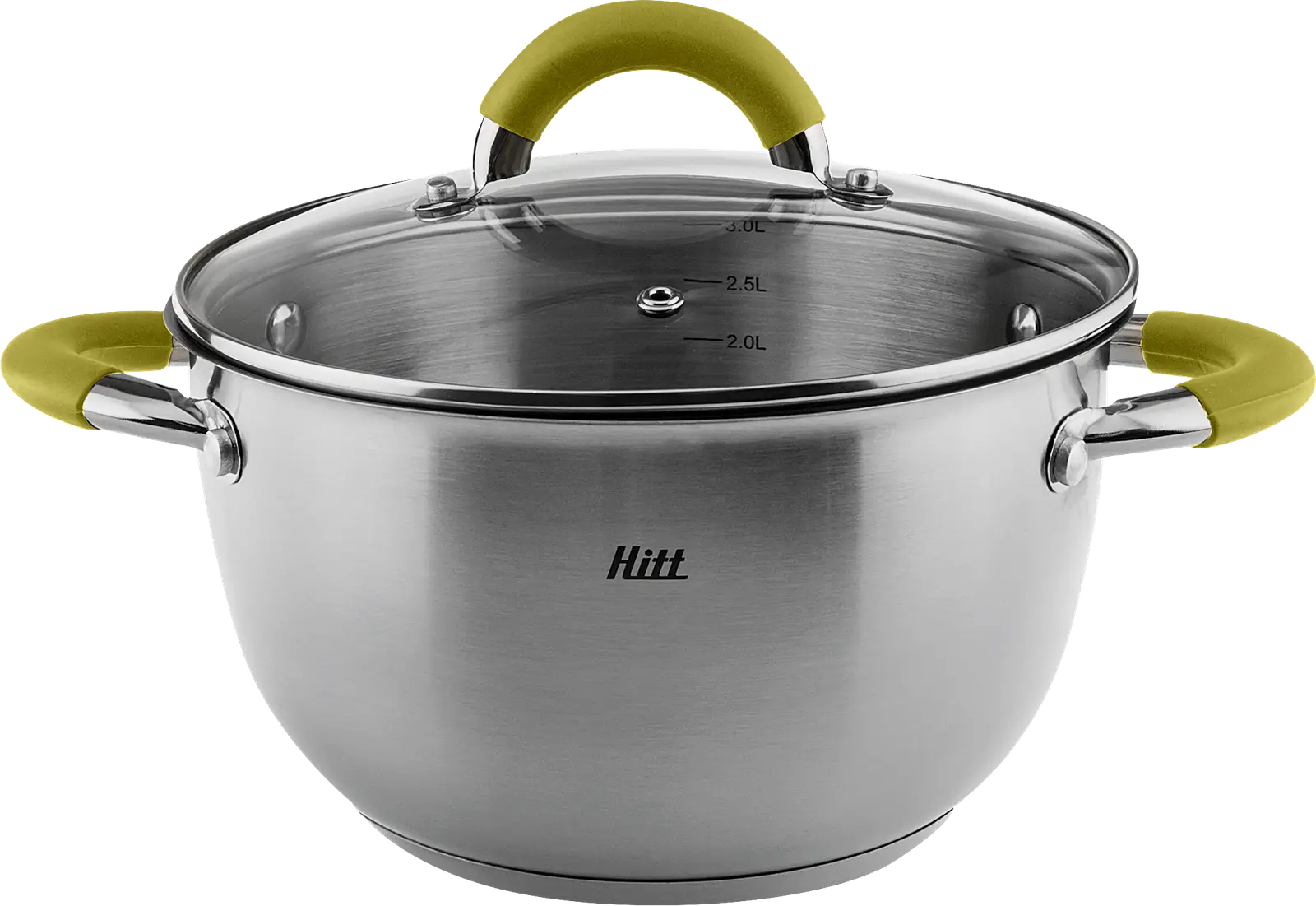Кастрюля Hitt Organic индукционная со стеклянной крышкой 4.8л
