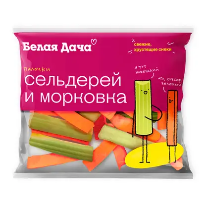 Изображение товара Микс палочек из сельдерея и моркови Белая дача 80г