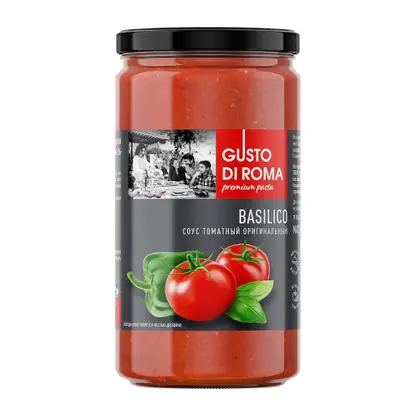 Изображение товара Соус Томатный с базиликом Gusto Di Roma 350мл