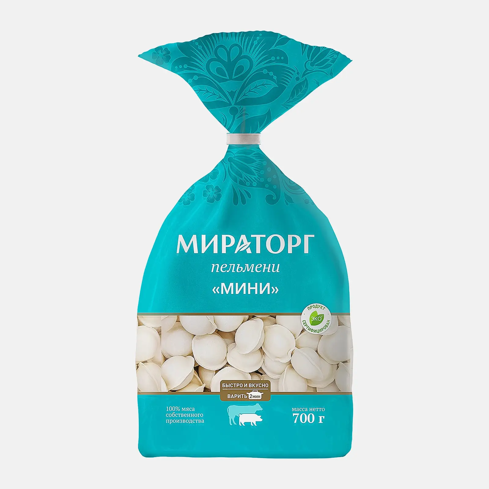 Изображение товара Мини-пельмени с свининой и говядиной Мираторг 700 г