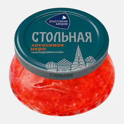 Икра Русское Море лососевая стольная имитация Люкс 230г