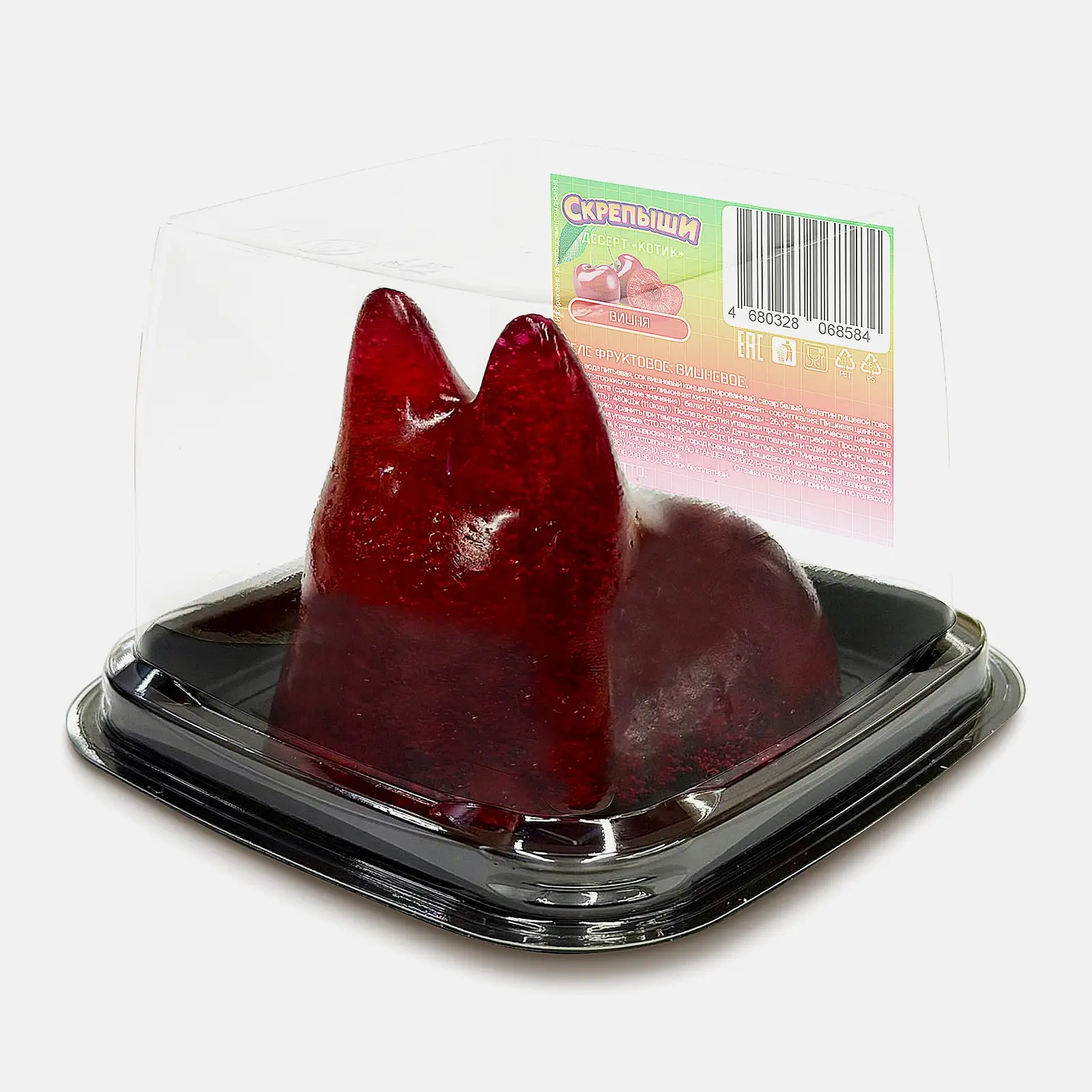 Изображение товара Фруктовый десерт Скрепыши желе 180г с различными вкусами