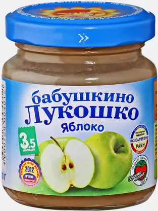 Пюре Яблоко Бабушкино Лукошко 100г