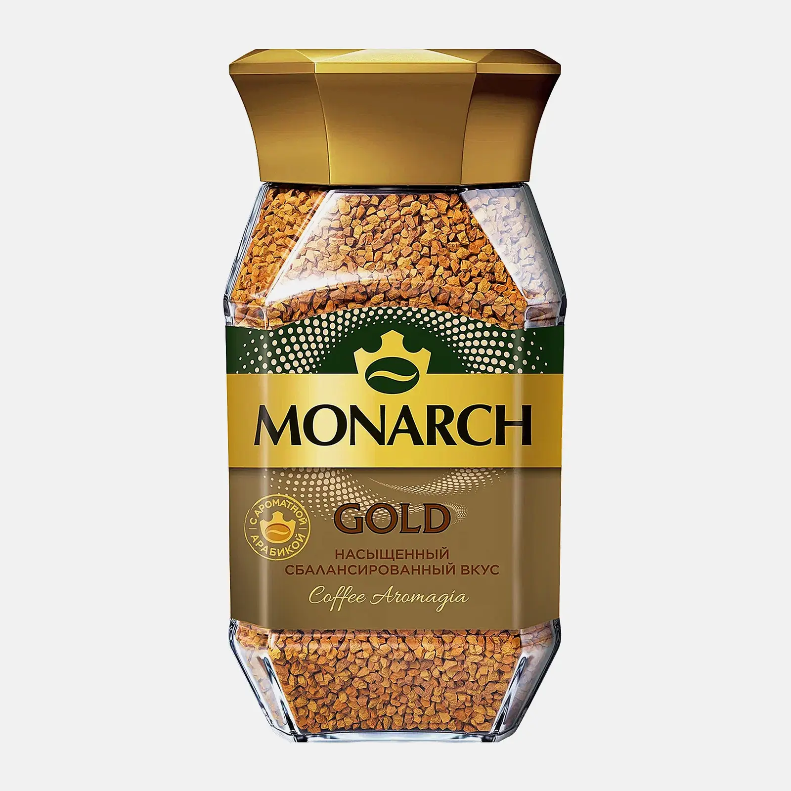 Изображение товара Кофе растворимый Monarch Gold натуральный 95г Jacobs - насыщенный аромат и балансированный вкус