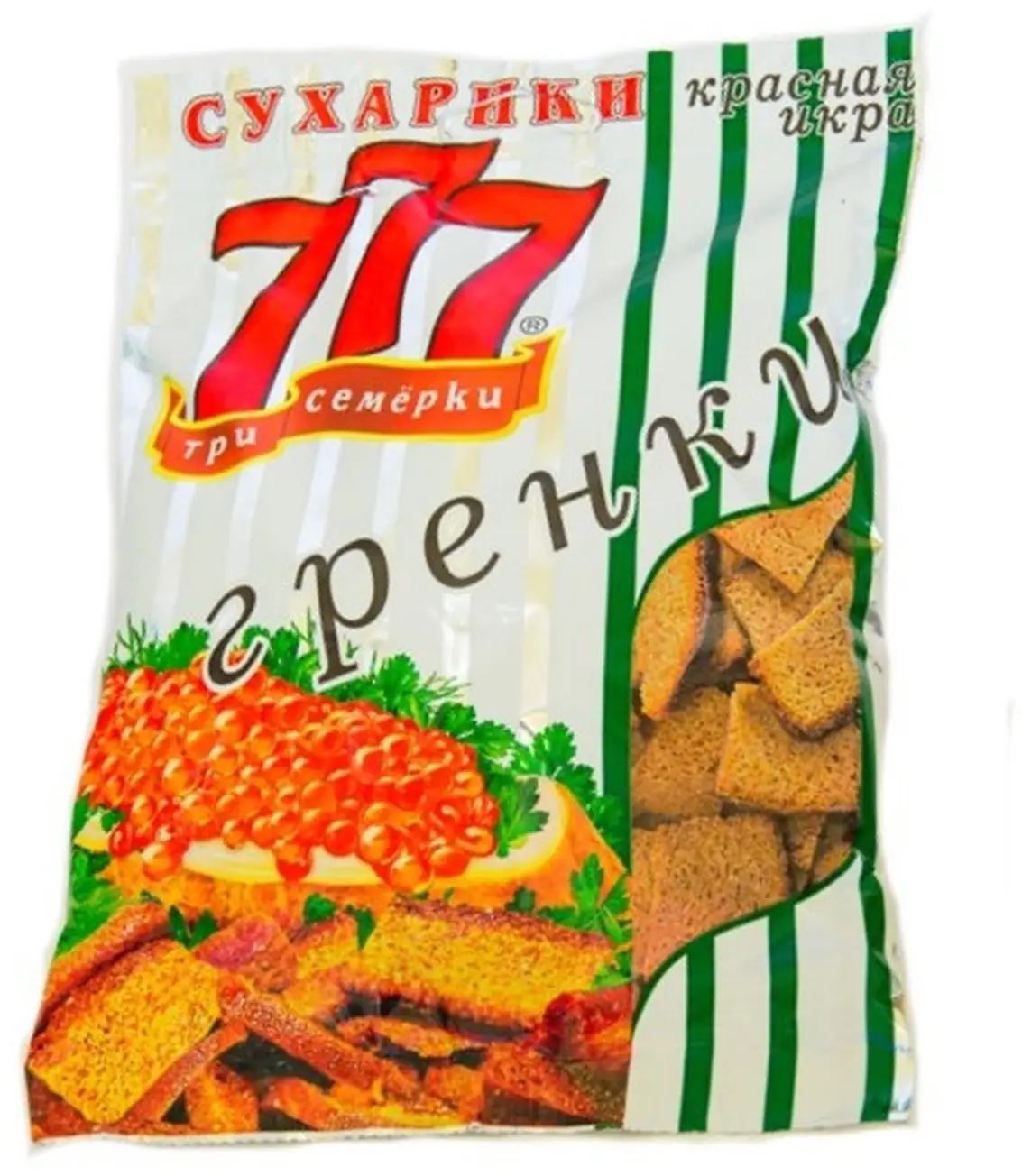 Изображение товара Гренки 777 ржано-пшеничные Красная икра 50г