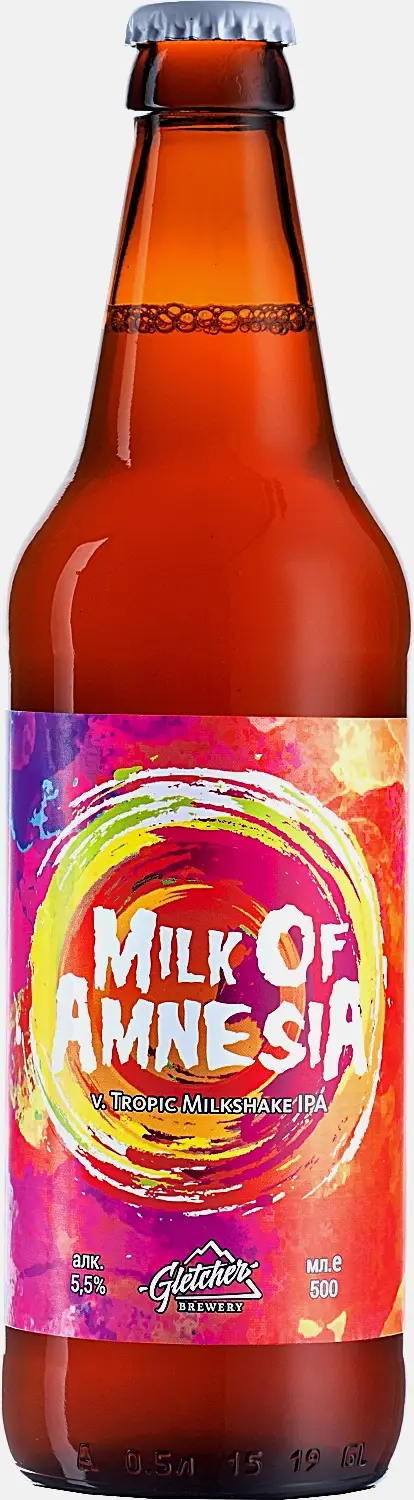 Изображение товара Пивной напиток Gletcher Milk of Amnesia V.Tropik нефильтрованный 5.5% 500 мл