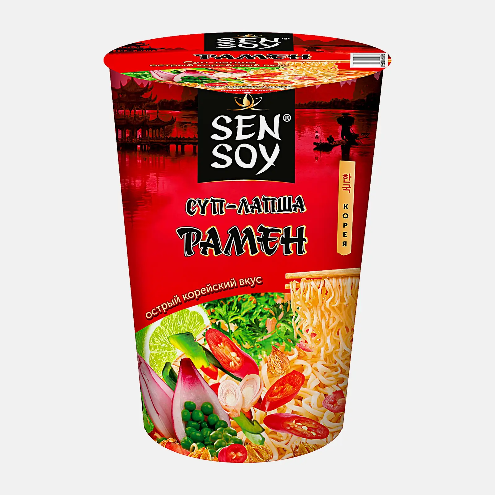 Изображение товара Суп-лапша Sen Soy Острый Рамен 65г быстрого приготовления