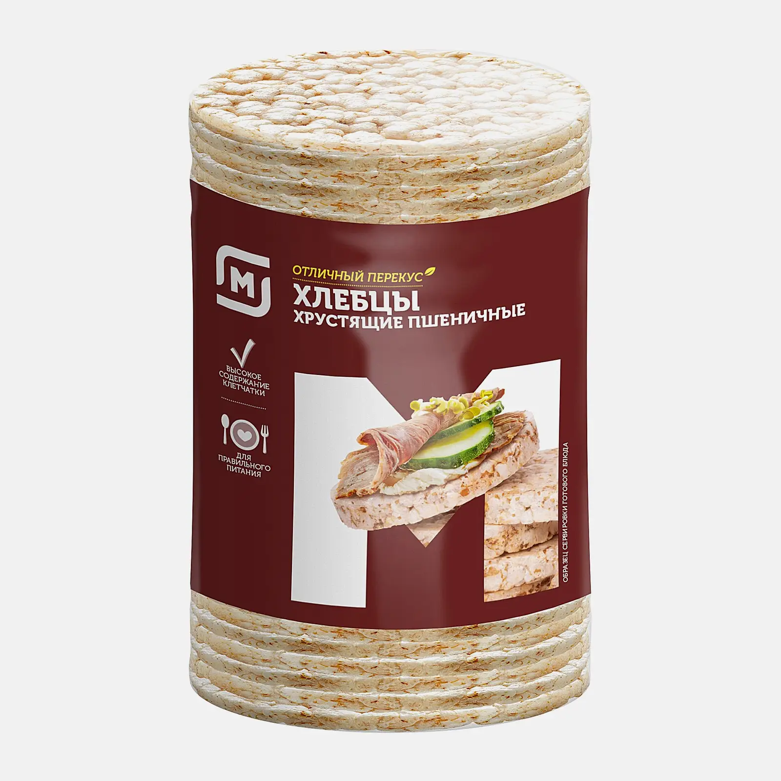 Изображение товара Пшеничные хлебцы Магнит 80г натуральный продукт для здорового перекуса