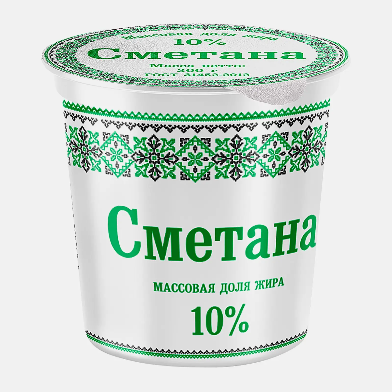 Изображение товара Сметана Славянские Кружева 10% 300г натуральный кисломолочный продукт для салатов и соусов