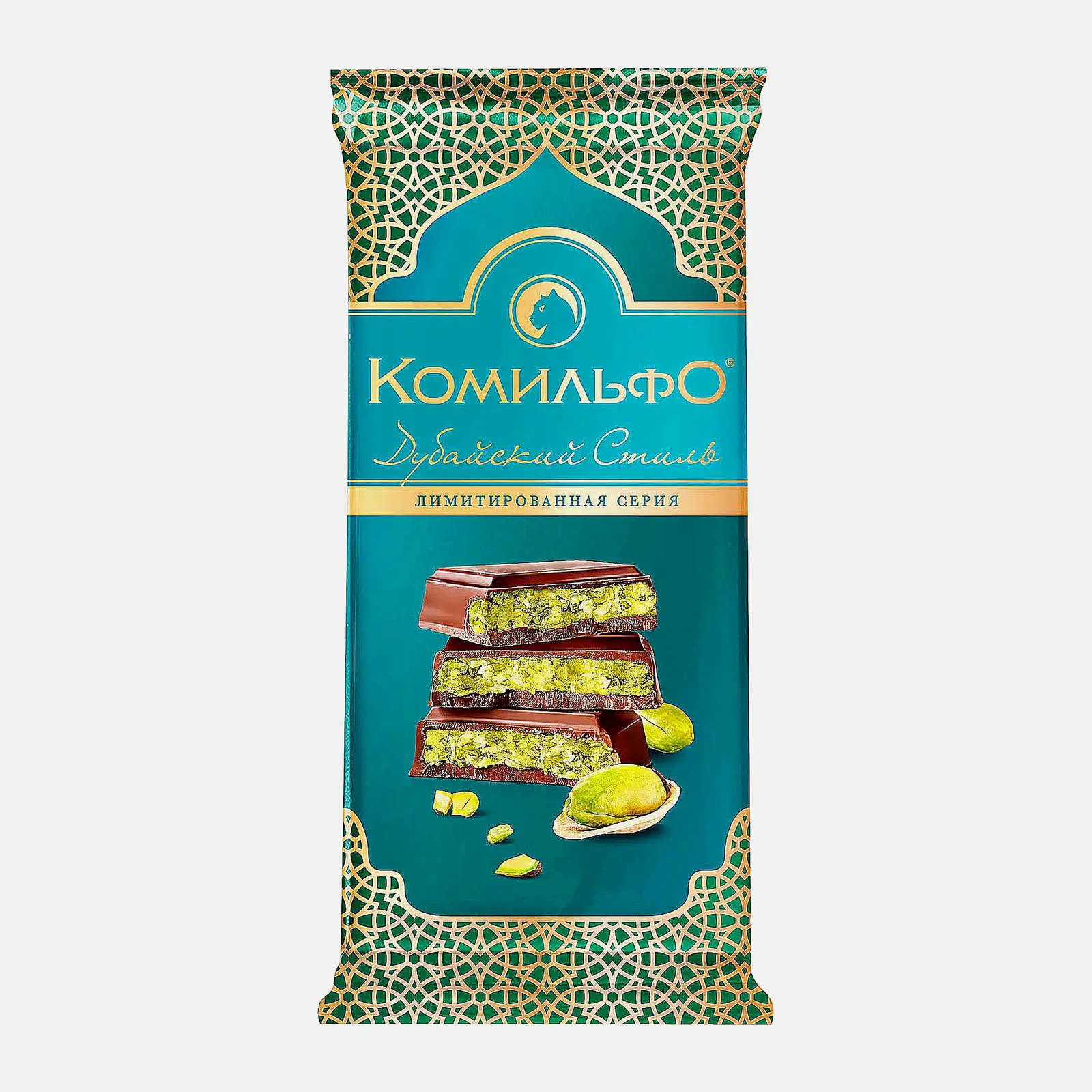 Изображение товара Шоколад Дубайский Комильфо Молочный 176г с орехами премиум качества