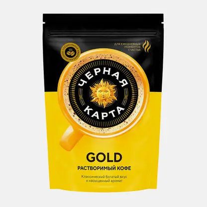 Кофе растворимый Черная карта Gold 150г