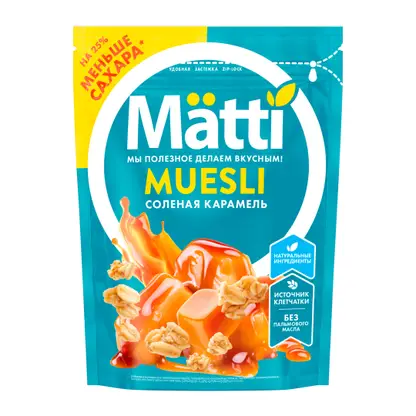 Изображение товара Мюсли Matti Соленая карамель 250г