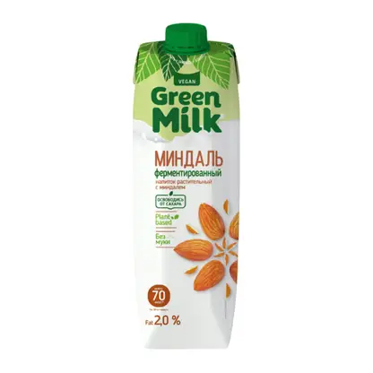 Изображение товара Напиток Green Milk ферментированный ячменно-нутовый миндаль 1л