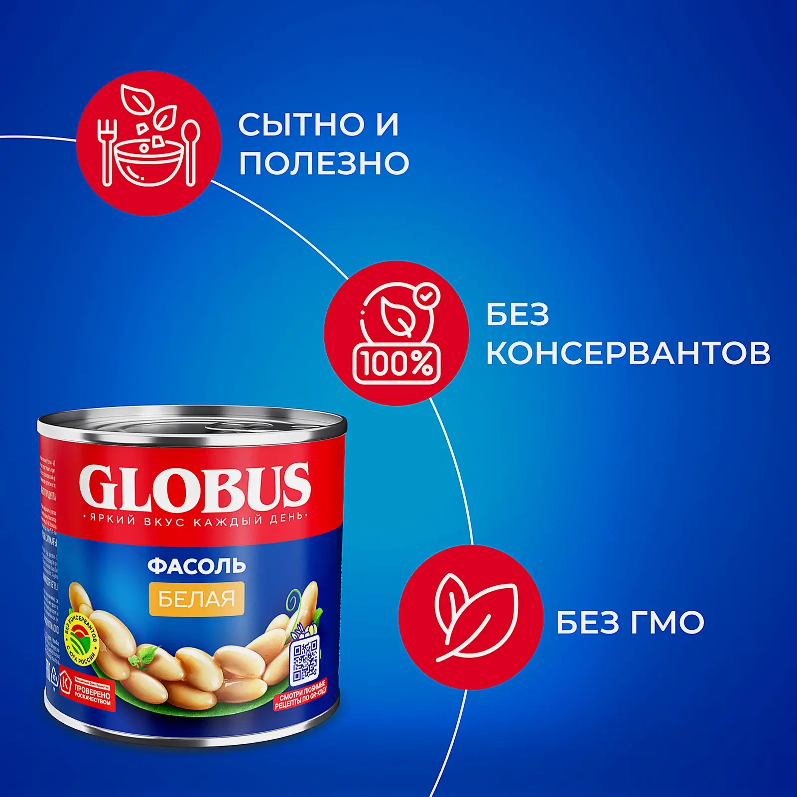 Фасоль Globus белая 400г - фото 3