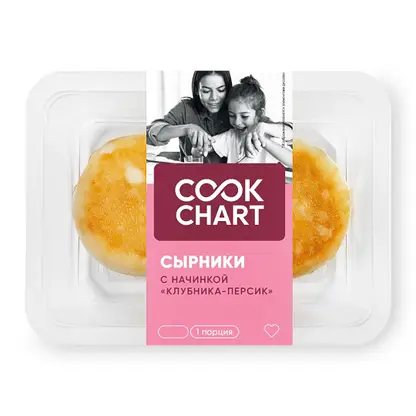 Изображение товара Сырники с начинкой клубника и персик Cook Chart 140г 