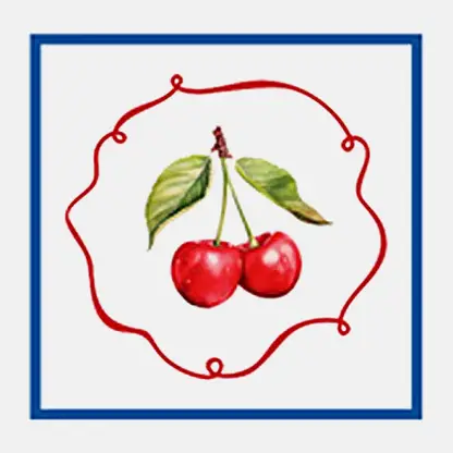 Салфетки бумажные с рисунком Вишня 20шт 33*33см