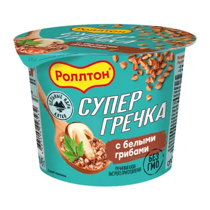 Изображение товара Каша гречневая Роллтон с белыми грибами 45г