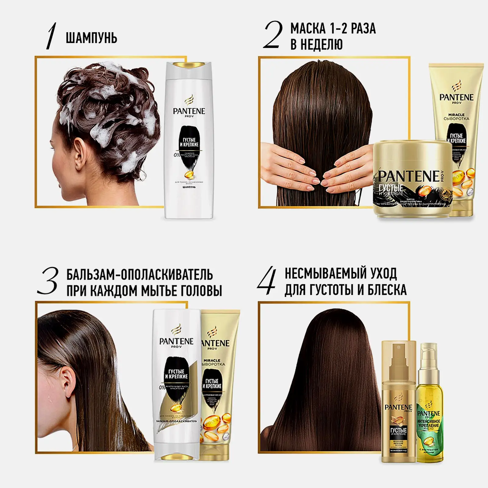 Шампунь для волос Pantene Pro-V Густые и крепкие 400мл