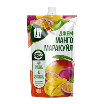 Изображение товара Джем со вкусом манго-маракуйя Fitparad 200г