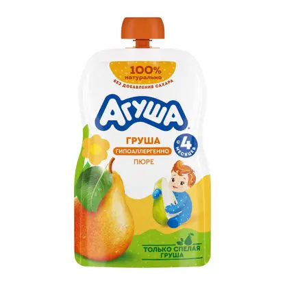 Изображение товара Пюре фруктовое Агуша Груша с 4 месяцев 90г