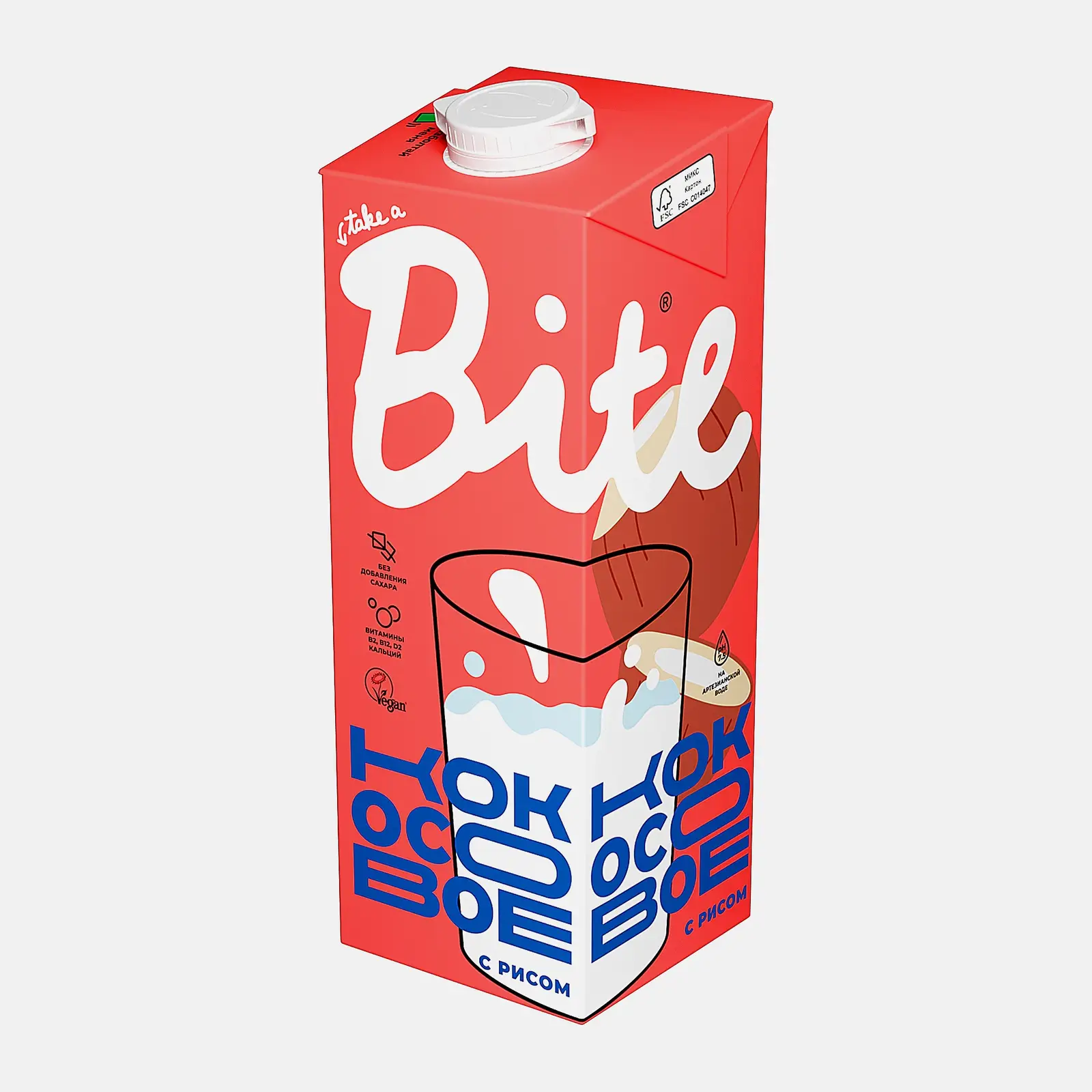 Напиток рисовый ультрапастеризованный с кокосом Take A Bite 1.3% 1л